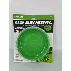 US General 6 in Magnetic Parts Holder Green Tool Tray 57467 Heavy Duty 10lb Pull
